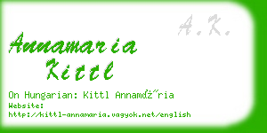 annamaria kittl business card